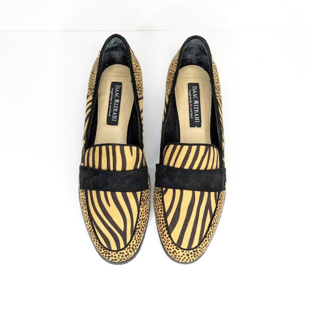 Isaac Mizrahi Highline United Sadie Animal Print Loafer Size 6.5 Casual Slip On